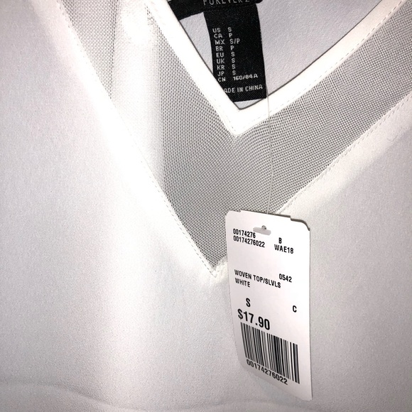 NWT silky sheer V blouse top shirt sleeveless tank - Picture 5 of 6